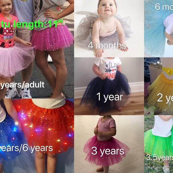 Brand New 2pcs LED Mermaid Tutu Set Mermaid Ears Mermaid Costume Party Dress - Picture 7 of 8